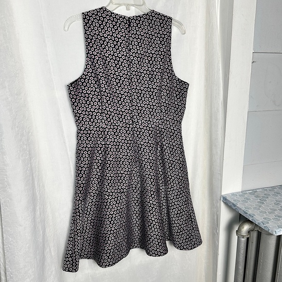 J.Crew Navy & Pink Jacquard Piper Foulard Print A-line Career Dress Sz 12 - Picture 10 of 17